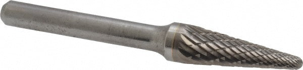 Kyocera SGS Precision Tools 15228 Abrasive Burr SL-3, 3/8" Cut Dia, Ball Nose Cone, Double Cut