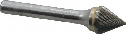 Kyocera SGS Precision Tools 14728 Abrasive Burr SJ-5, 1/2" Cut Dia, Cone, Double Cut