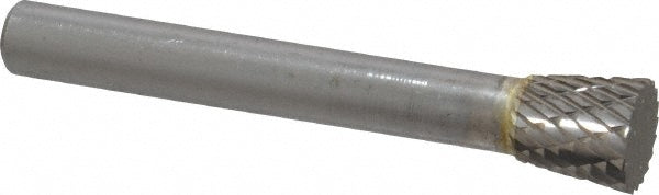 Kyocera SGS Precision Tools 15878 Abrasive Burr SN-2, 3/8" Cut Dia, Inverted Cone, Double Cut