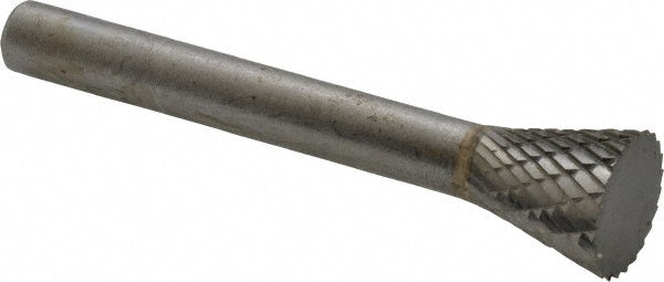 Kyocera SGS Precision Tools 15903 Abrasive Burr SN-4, 1/2" Cut Dia, Inverted Cone, Double Cut