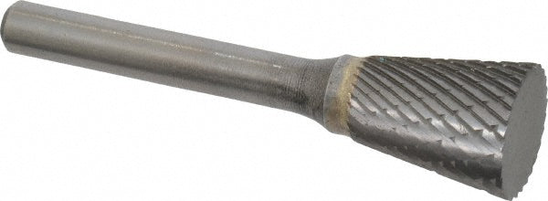 Kyocera SGS Precision Tools 15928 Abrasive Burr SN-6, 5/8" Cut Dia, Inverted Cone, Double Cut