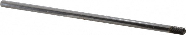Kyocera SGS Precision Tools 16325 Abrasive Burr SC-1L6, 1/4" Cut Dia, Ball Nose Cylinder, Single Cut