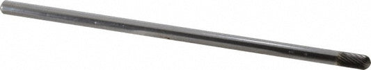 Kyocera SGS Precision Tools 16325 Abrasive Burr SC-1L6, 1/4" Cut Dia, Ball Nose Cylinder, Single Cut