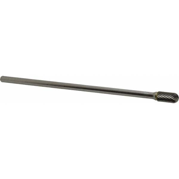 Kyocera SGS Precision Tools 16350 Abrasive Burr SC-3L6, 3/8" Cut Dia, Ball Nose Cylinder, Single Cut