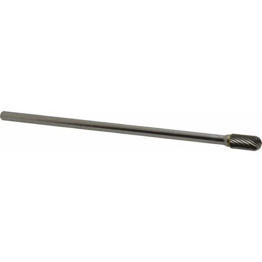 Kyocera SGS Precision Tools 16350 Abrasive Burr SC-3L6, 3/8" Cut Dia, Ball Nose Cylinder, Single Cut