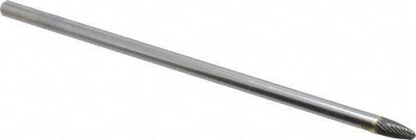 Kyocera SGS Precision Tools 16550 Abrasive Burr SF-1L6, 1/4" Cut Dia, Ball Nose Tree, Single Cut