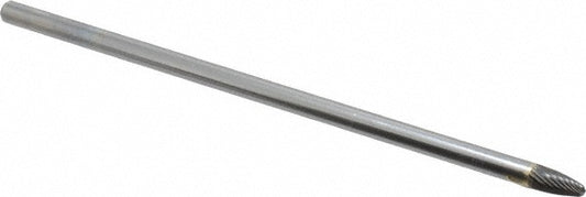 Kyocera SGS Precision Tools 16550 Abrasive Burr SF-1L6, 1/4" Cut Dia, Ball Nose Tree, Single Cut