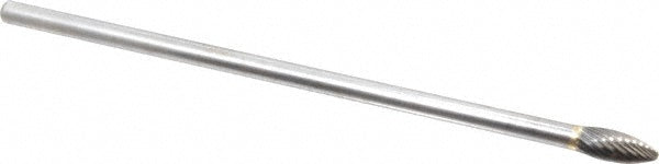 Kyocera SGS Precision Tools 16700 Abrasive Burr SH-2L6, 5/16" Cut Dia, Flame, Single Cut