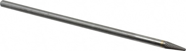 Kyocera SGS Precision Tools 16750 Abrasive Burr SL-1L6, 1/4" Cut Dia, Ball Nose Cone, Single Cut