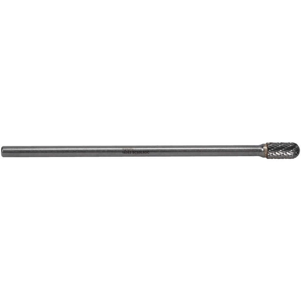 Kyocera SGS Precision Tools 16353 Abrasive Burr SC-3L6, 3/8" Cut Dia, Ball Nose Cylinder, Double Cut