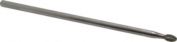 Kyocera SGS Precision Tools 16478 Abrasive Burr SE-1L6, 1/4" Cut Dia, Oval, Double Cut