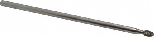 Kyocera SGS Precision Tools 16478 Abrasive Burr SE-1L6, 1/4" Cut Dia, Oval, Double Cut