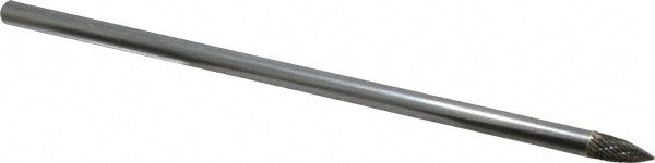 Kyocera SGS Precision Tools 16628 Abrasive Burr SG-1L6, 1/4" Cut Dia, Tree With Pointed End, Double Cut