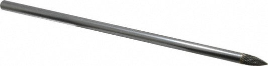 Kyocera SGS Precision Tools 16628 Abrasive Burr SG-1L6, 1/4" Cut Dia, Tree With Pointed End, Double Cut
