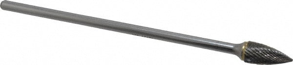 Kyocera SGS Precision Tools 16678 Abrasive Burr SG-5L6, 1/2" Cut Dia, Tree With Pointed End, Double Cut