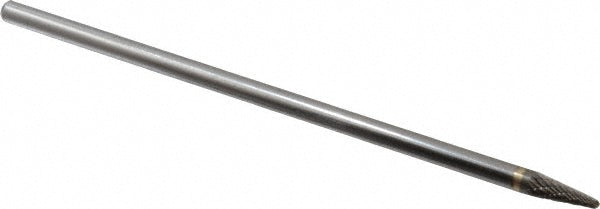 Kyocera SGS Precision Tools 16753 Abrasive Burr SL-1L6, 1/4" Cut Dia, Ball Nose Cone, Double Cut