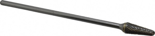 Kyocera SGS Precision Tools 16803 Abrasive Burr SL-4L6, 1/2" Cut Dia, Ball Nose Cone, Double Cut