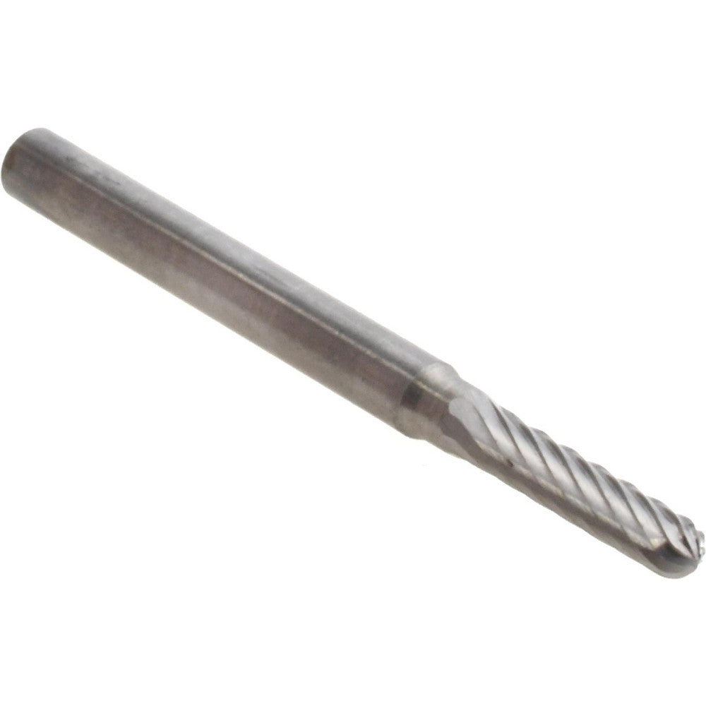 Kyocera SGS Precision Tools 12250 Abrasive Burr SC-41, 3/32" Cut Dia, Ball Nose Cylinder, Single Cut