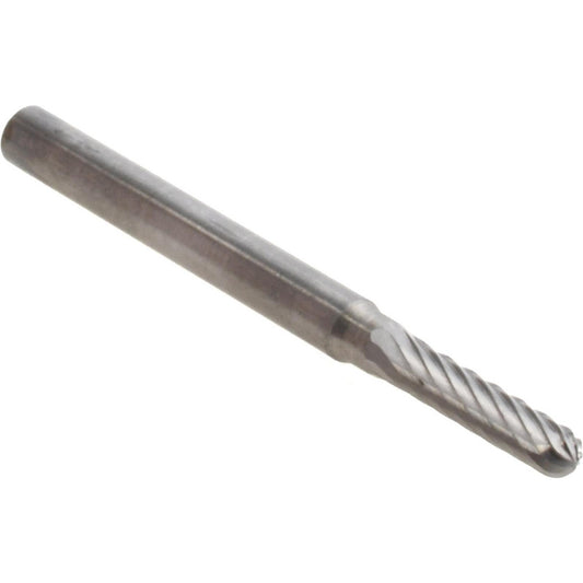 Kyocera SGS Precision Tools 12250 Abrasive Burr SC-41, 3/32" Cut Dia, Ball Nose Cylinder, Single Cut