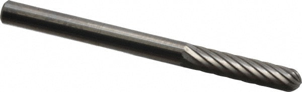 Kyocera SGS Precision Tools 12275 Abrasive Burr SC-42, 1/8" Cut Dia, Ball Nose Cylinder, Single Cut