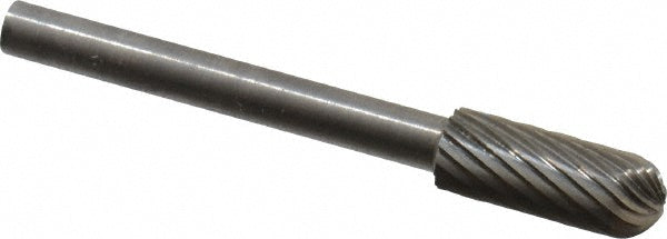 Kyocera SGS Precision Tools 12350 Abrasive Burr SC-53, 3/16" Cut Dia, Ball Nose Cylinder, Single Cut
