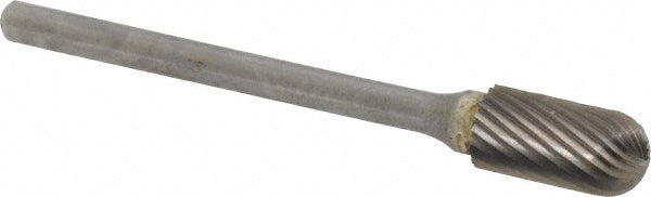 Kyocera SGS Precision Tools 12300 Abrasive Burr SC-51, 1/4" Cut Dia, Ball Nose Cylinder, Single Cut