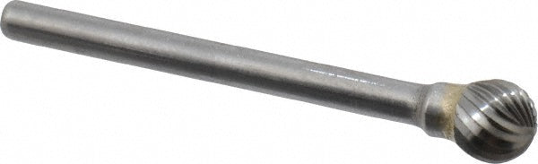 Kyocera SGS Precision Tools 12825 Abrasive Burr SD-51, 1/4" Cut Dia, Ball, Single Cut