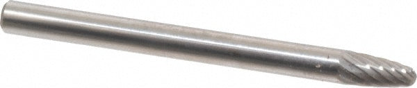 Kyocera SGS Precision Tools 13675 Abrasive Burr SF-41, 1/8" Cut Dia, Ball Nose Tree, Single Cut