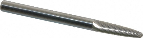 Kyocera SGS Precision Tools 13700 Abrasive Burr SF-42, 1/8" Cut Dia, Ball Nose Tree, Single Cut