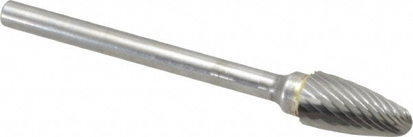 Kyocera SGS Precision Tools 13725 Abrasive Burr SF-51, 1/4" Cut Dia, Ball Nose Tree, Single Cut