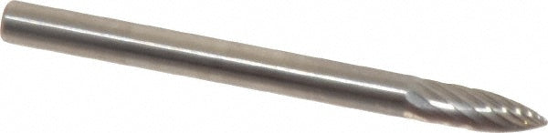 Kyocera SGS Precision Tools 14200 Abrasive Burr SG-43, 1/8" Cut Dia, Tree With Pointed End, Single Cut