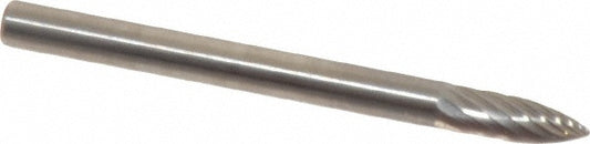 Kyocera SGS Precision Tools 14200 Abrasive Burr SG-43, 1/8" Cut Dia, Tree With Pointed End, Single Cut