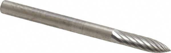 Kyocera SGS Precision Tools 14225 Abrasive Burr SG-44, 1/8" Cut Dia, Tree With Pointed End, Single Cut