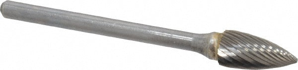 Kyocera SGS Precision Tools 14250 Abrasive Burr SG-51, 1/4" Cut Dia, Tree With Pointed End, Single Cut