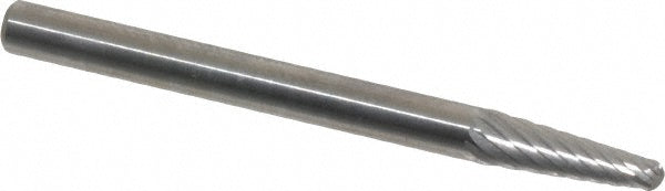 Kyocera SGS Precision Tools 15400 Abrasive Burr SL-41, 1/8" Cut Dia, Ball Nose Cone, Single Cut