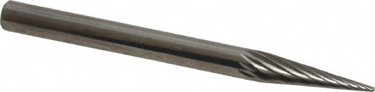 Kyocera SGS Precision Tools 15700 Abrasive Burr SM-42, 1/8" Cut Dia, Cone, Single Cut