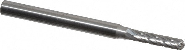 Kyocera SGS Precision Tools 12253 Abrasive Burr SC-41, 3/32" Cut Dia, Ball Nose Cylinder, Double Cut