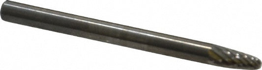 Kyocera SGS Precision Tools 13678 Abrasive Burr SF-41, 1/8" Cut Dia, Ball Nose Tree, Double Cut