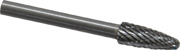 Kyocera SGS Precision Tools 13753 Abrasive Burr SF-53, 3/16" Cut Dia, Ball Nose Tree, Double Cut