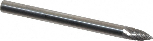 Kyocera SGS Precision Tools 14153 Abrasive Burr SG-41, 1/8" Cut Dia, Tree With Pointed End, Double Cut