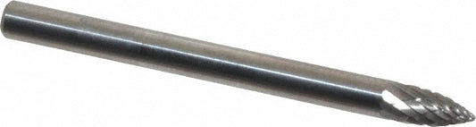 Kyocera SGS Precision Tools 14153 Abrasive Burr SG-41, 1/8" Cut Dia, Tree With Pointed End, Double Cut