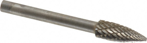 Kyocera SGS Precision Tools 14278 Abrasive Burr SG-53, 3/16" Cut Dia, Tree With Pointed End, Double Cut