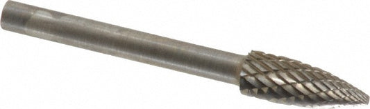 Kyocera SGS Precision Tools 14278 Abrasive Burr SG-53, 3/16" Cut Dia, Tree With Pointed End, Double Cut