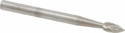 Kyocera SGS Precision Tools 14553 Abrasive Burr SH-41, 1/8" Cut Dia, Flame, Double Cut