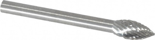 Kyocera SGS Precision Tools 14603 Abrasive Burr SH-53, 3/16" Cut Dia, Flame, Double Cut