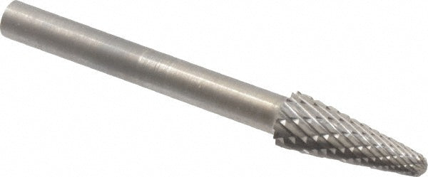 Kyocera SGS Precision Tools 15453 Abrasive Burr SL-53, 3/16" Cut Dia, Ball Nose Cone, Double Cut