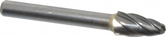 Kyocera SGS Precision Tools 19060 Abrasive Burr SF-3NF, 3/8" Cut Dia, Ball Nose Tree, Aluma Cut