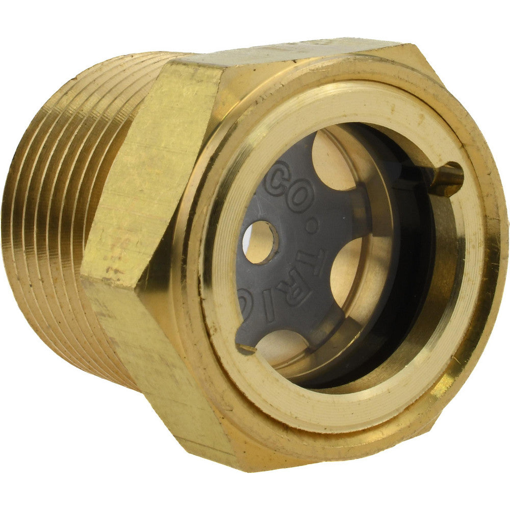 Trico 34342 1" Sight Diam, 3/4" Thread, 1-1/8" OAL, Viewport Sight Glass & Flow Sight