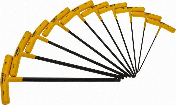Bondhus 13190 10 Piece T-Handle Combo Hex Key Set