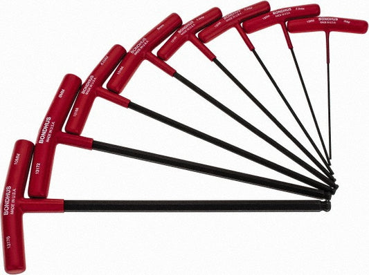 Bondhus 13189 8 Piece T-Handle Ball End Hex Key Set